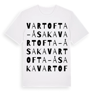 Vartofta-Åsaka ordlek t-shirt – ekologisk bomull t-shirt från Pinshirt