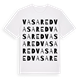 White t-shirt med Vasared ordlek t-shirt