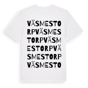 Väsmestorp ordlek t-shirt – ekologisk bomull t-shirt från Pinshirt