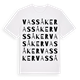 White t-shirt med Vassåker ordlek t-shirt