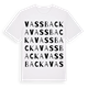 White t-shirt med Vassbacka ordlek t-shirt