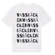 White t-shirt med Vassbäcken ordlek t-shirt