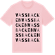 Pink Cotton t-shirt med Vassbacken ordlek t-shirt