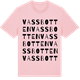 Pink Cotton t-shirt med Vassbotten ordlek t-shirt
