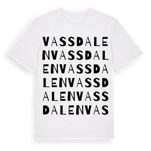 Vassdalen ordlek t-shirt – ekologisk bomull t-shirt från Pinshirt