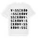 White t-shirt med Vasseröd ordlek t-shirt