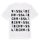 White t-shirt med Vasskären ordlek t-shirt