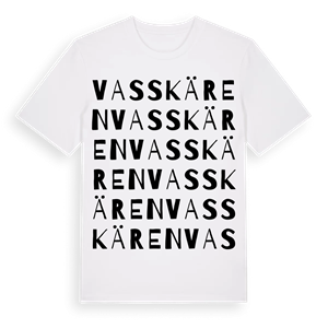 Vasskären ordlek t-shirt – ekologisk bomull t-shirt från Pinshirt