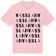 Pink Cotton t-shirt med Vasslan ordlek t-shirt