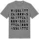 Mid Heather Gray t-shirt med Vasslättekärr ordlek t-shirt