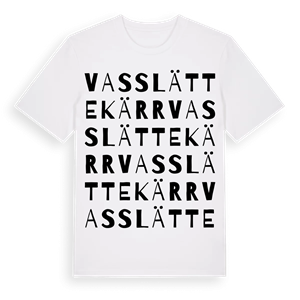 Vasslättekärr ordlek t-shirt – ekologisk bomull t-shirt från Pinshirt