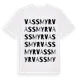 White t-shirt med Vassmyr ordlek t-shirt