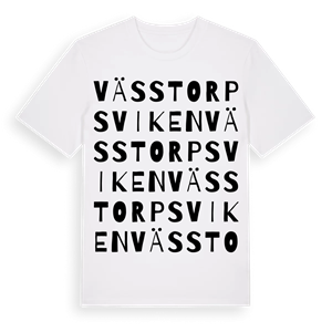 Vässtorpsviken ordlek t-shirt – ekologisk bomull t-shirt från Pinshirt