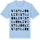 Blue Soul t-shirt med Västbjörke ordlek t-shirt
