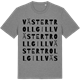 Mid Heather Gray t-shirt med Väster Trollgill ordlek t-shirt