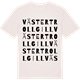Vintage White t-shirt med Väster Trollgill ordlek t-shirt