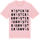 Pink Cotton t-shirt med Västeräng ordlek t-shirt