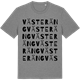 Mid Heather Gray t-shirt med Västeräng ordlek t-shirt