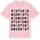 Pink Cotton t-shirt med Västerängen ordlek t-shirt