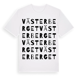 Västerberget ordlek t-shirt – ekologisk bomull t-shirt från Pinshirt