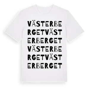Västerberget ordlek t-shirt – ekologisk bomull t-shirt från Pinshirt