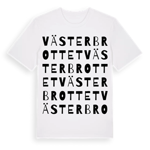Västerbrottet ordlek t-shirt – ekologisk bomull t-shirt från Pinshirt