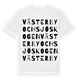 White t-shirt med Västerby och Sjöskogen ordlek t-shirt