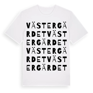 Västergärdet ordlek t-shirt – ekologisk bomull t-shirt från Pinshirt