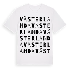 Västerlanda ordlek t-shirt – ekologisk bomull t-shirt från Pinshirt