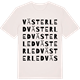 Vintage White t-shirt med Västerled ordlek t-shirt