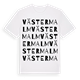 White t-shirt med Västermalm ordlek t-shirt