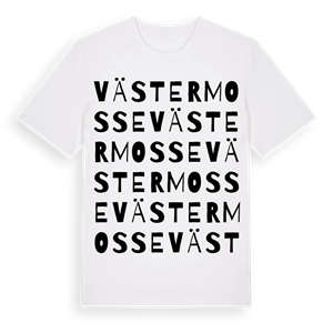 Västermosse ordlek t-shirt – ekologisk bomull t-shirt från Pinshirt