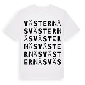 Västernäs ordlek t-shirt – ekologisk bomull t-shirt från Pinshirt