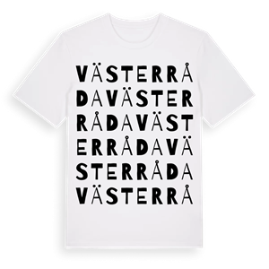 Västerråda ordlek t-shirt – ekologisk bomull t-shirt från Pinshirt