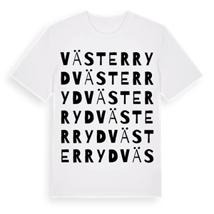Västerryd ordlek t-shirt – ekologisk bomull t-shirt från Pinshirt