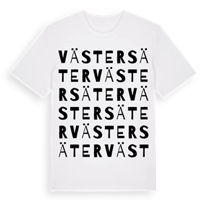 Västersäter ordlek t-shirt – ekologisk bomull t-shirt från Pinshirt