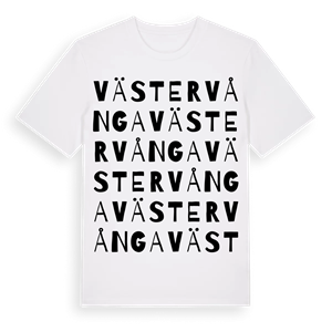 Västervånga ordlek t-shirt – ekologisk bomull t-shirt från Pinshirt