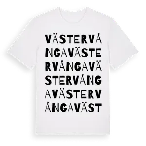 Västervånga ordlek t-shirt – ekologisk bomull t-shirt från Pinshirt