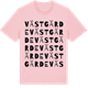 Pink Cotton t-shirt med Västgärde ordlek t-shirt