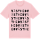 Pink Cotton t-shirt med Västhed ordlek t-shirt