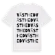 White t-shirt med Västhed ordlek t-shirt