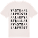 Vintage White t-shirt med Västra Alarp ordlek t-shirt