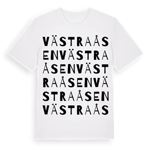 Västra Åsen ordlek t-shirt – ekologisk bomull t-shirt från PinShirt