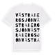 White t-shirt med Västra Bergsjön ordlek t-shirt