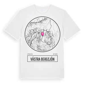 Västra Bergsjön t-shirt – ekologisk bomull t-shirt från Pinshirt