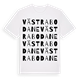 White t-shirt med Västra Bodane ordlek t-shirt