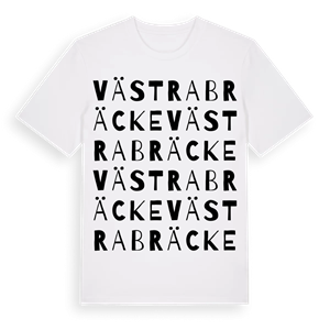 Västra Bräcke ordlek t-shirt – ekologisk bomull t-shirt från Pinshirt