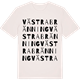 Vintage White t-shirt med Västra Bränning ordlek t-shirt