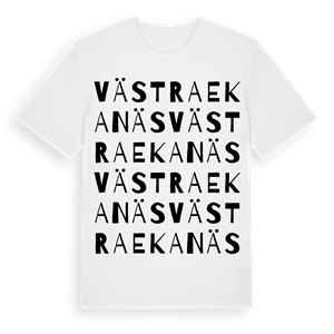Västra Ekanäs ordlek t-shirt – ekologisk bomull t-shirt från Pinshirt