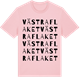 Pink Cotton t-shirt med Västra flaket ordlek t-shirt